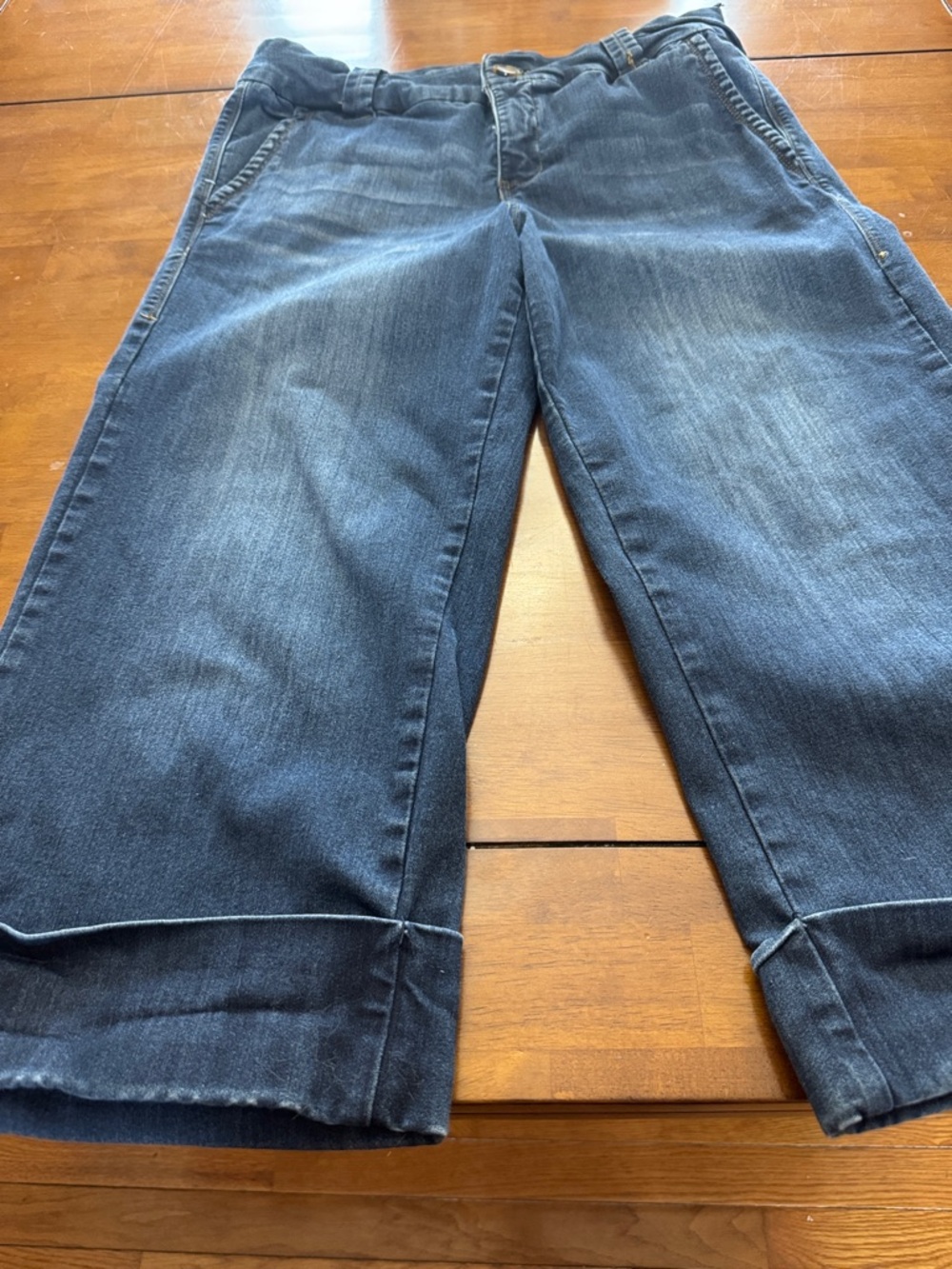 Maurices Dark Blue Cropped Ankle Jeans